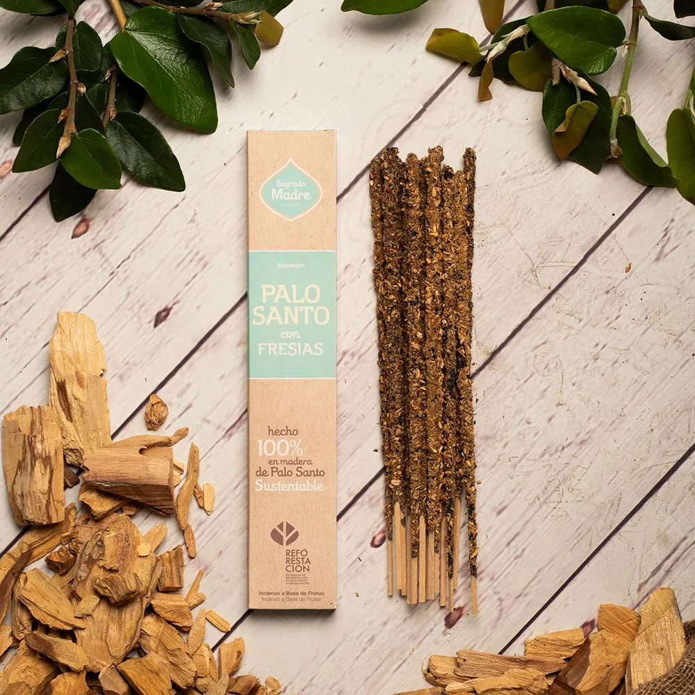 [5920I] Palo Santo com Varetas de Incenso de Fresias – Sagrada Madre