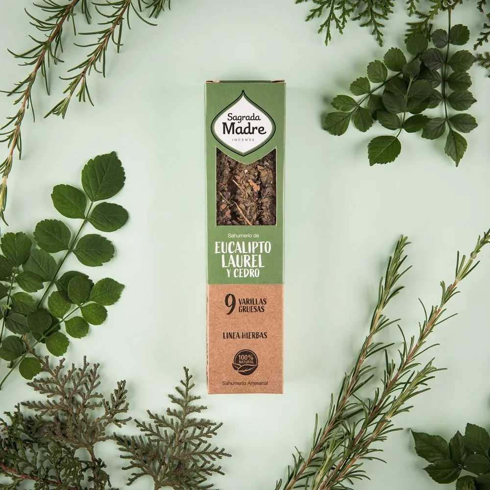 Urte røgelse Eucalyptus, Laurel & Cedar - Sagrada Madre